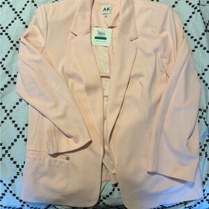 Anne Klein Light Pink Open-Front Blazer